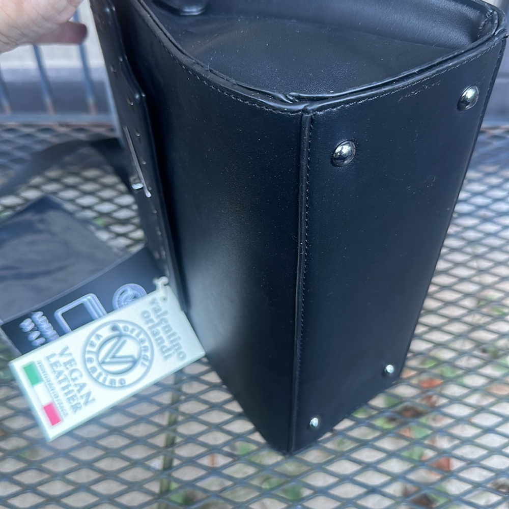 Valentino Orlandi Black Studded Crossbody Bag with Additional Wallet - Picture 7 of 16